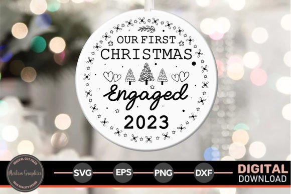 Download Our First Christmas Engaged 2023 SVG - Christmas Collection
