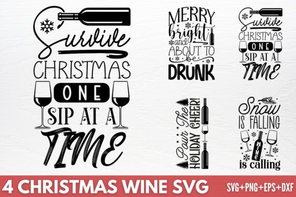 Download Christmas Wine SVG - Christmas Collection